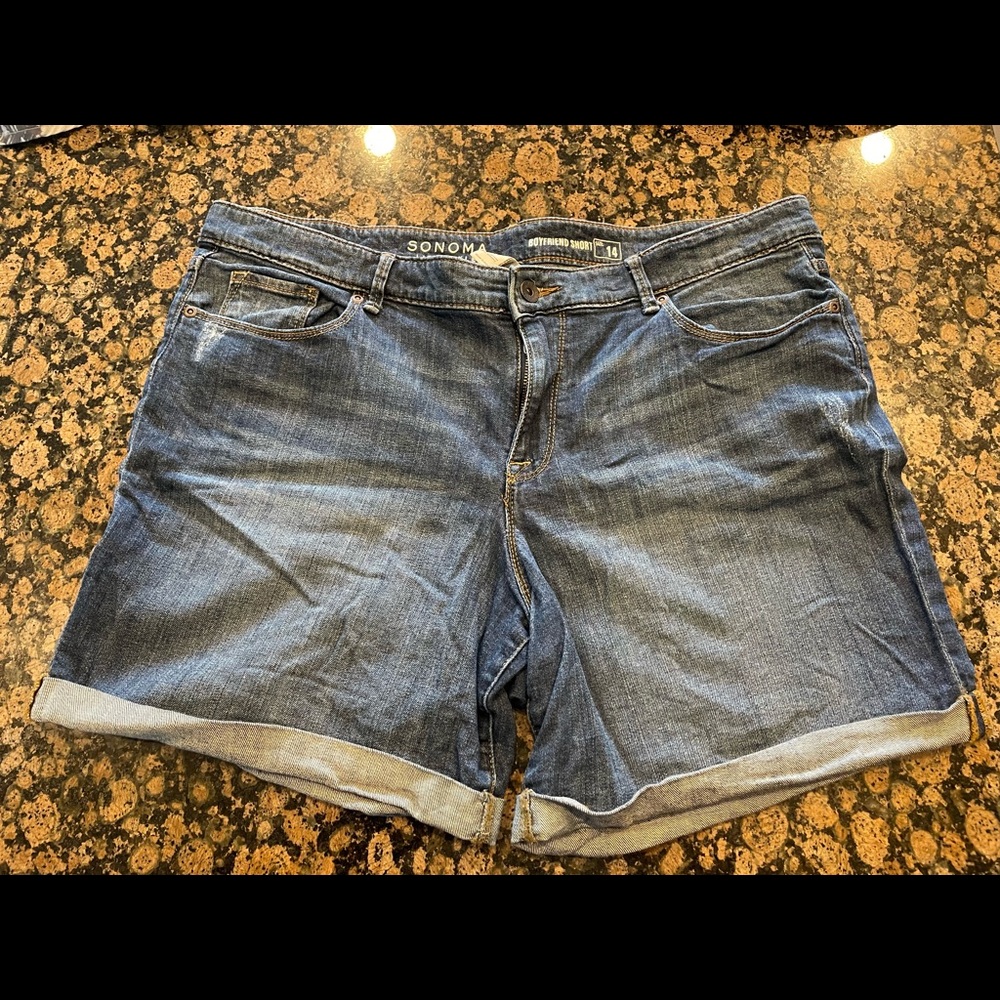 Sonoma Denim Boyfriend Shorts Size 14